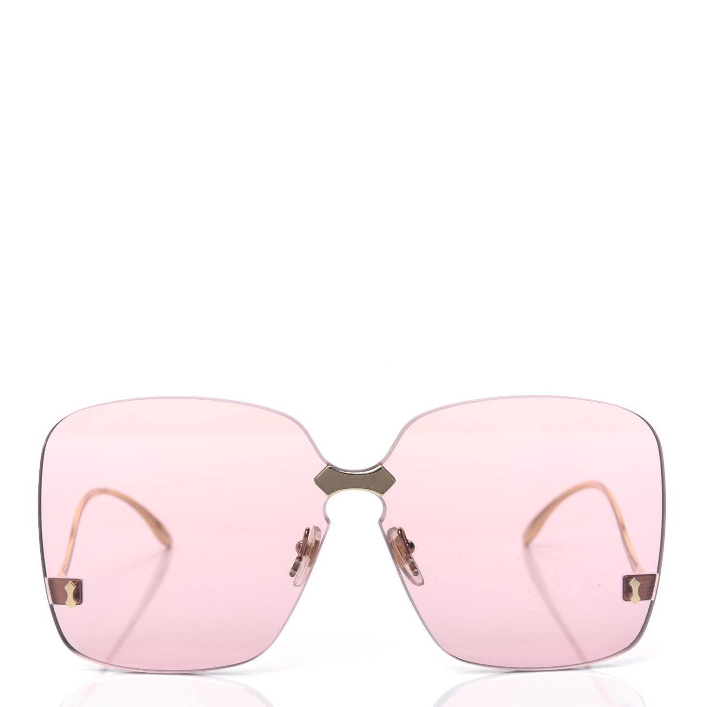 Rimless Sunglasses GG0352S Gold Flash Pink