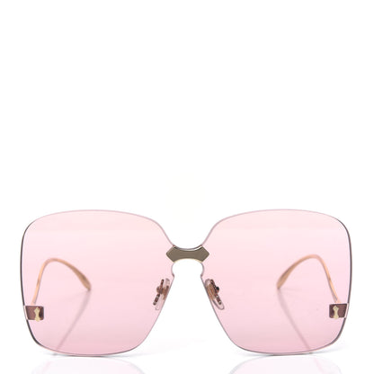 Gucci Rimless Sunglasses GG0352S Gold Flash Pink 2 of 4