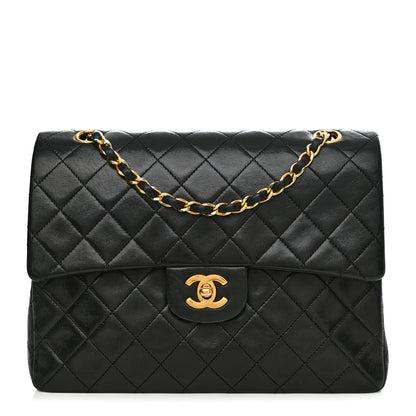 Chanel Lambskin Quilted Medium Double Flap Black 1 of 14