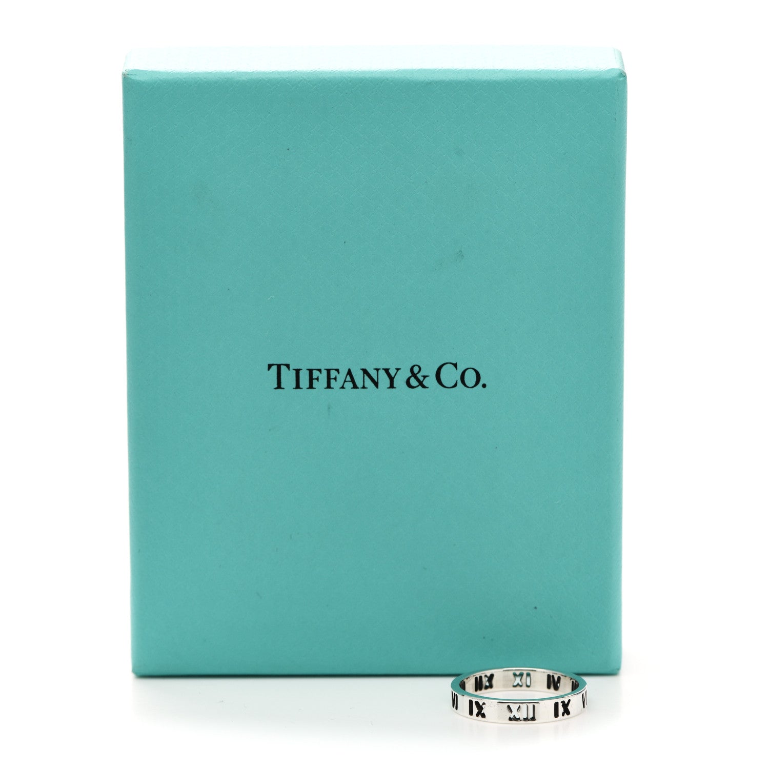 Tiffany Sterling Silver Narrow Atlas Pierced Ring 56 7.5 5 of 5