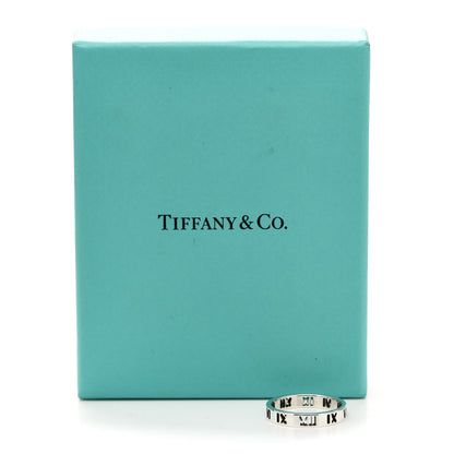Tiffany Sterling Silver Narrow Atlas Pierced Ring 56 7.5 5 of 5