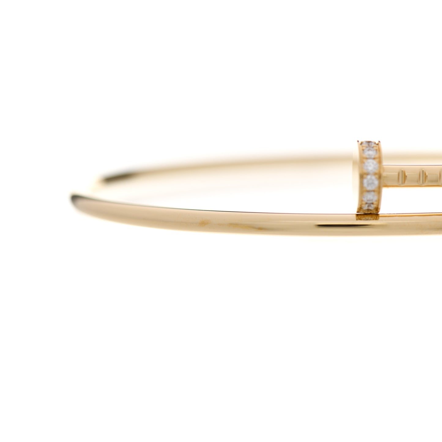 18K Yellow Gold Diamond Small Juste Un Clou Bracelet 18