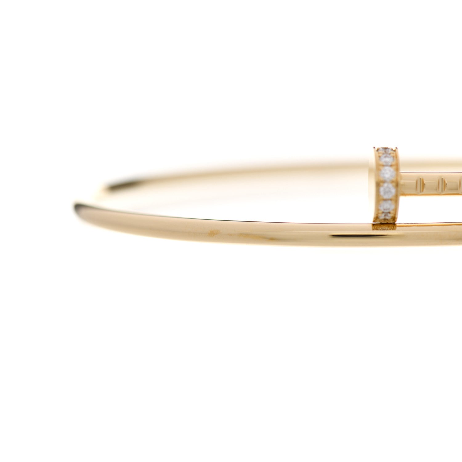 Cartier 18K Yellow Gold Diamond Small Juste Un Clou Bracelet 18 4 of 4