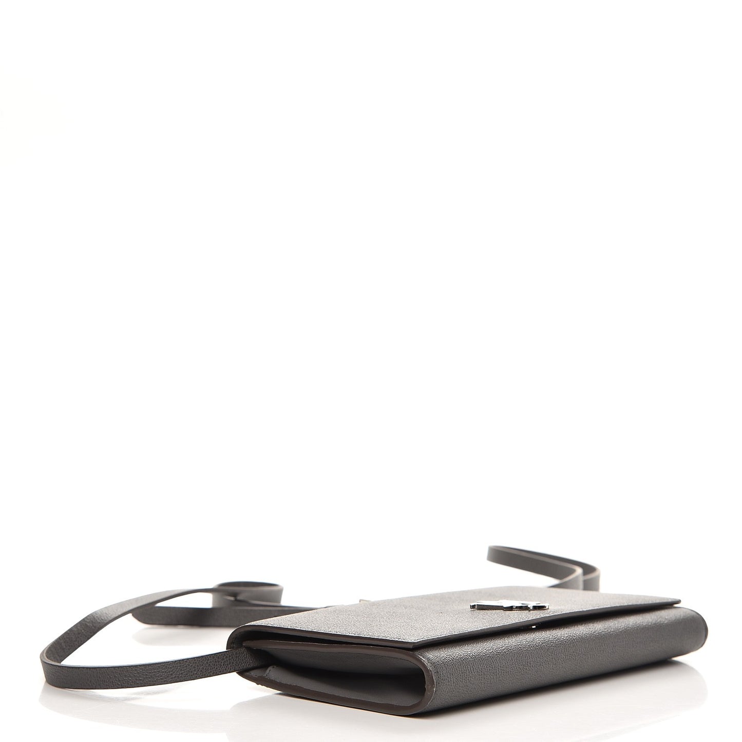 Calfskin Insignia Pouch Grey