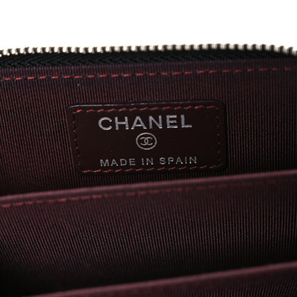 Chanel Lambskin Quilted Zip Coin Purse Black 6 of 7