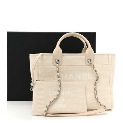 Chanel Mixed Fibers Small Deauville Tote White 12 of 12