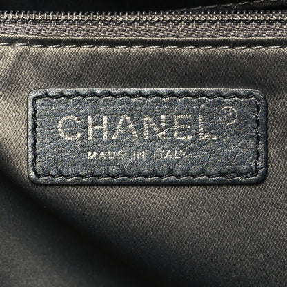 Chanel Metallic Lambskin Quilted Large Week End on Mars Tote Dark Grey 7 of 15