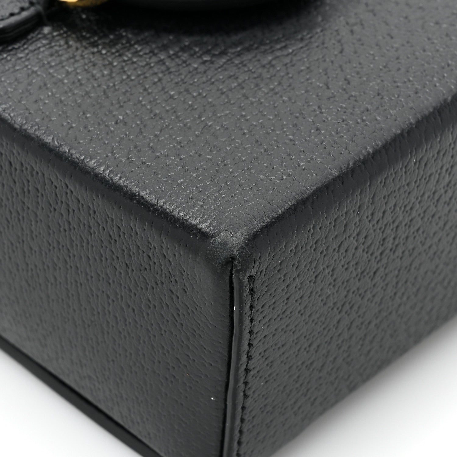 Gucci Textured Dollar Calfskin Mini Horsebit 1955 Crossbody Bag Black 14 of 17