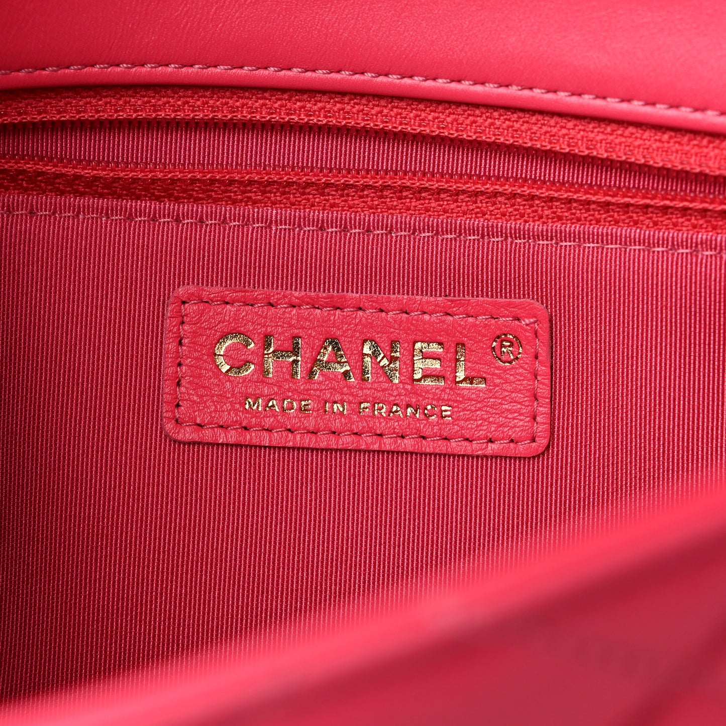 Crumpled Calfskin Medium Chain All Over Flap Pink
