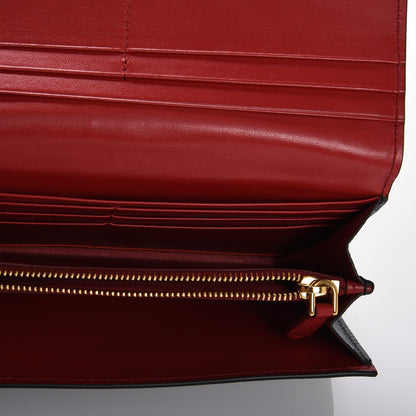 Prada Daino Colour Continental Wallet Black Fuoco 5 of 7
