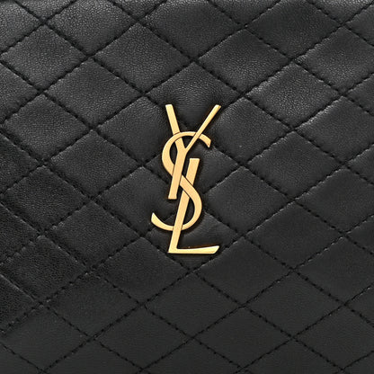 Saint Laurent Lambskin Quilted Gaby Zipped Pouch Black 8 of 10