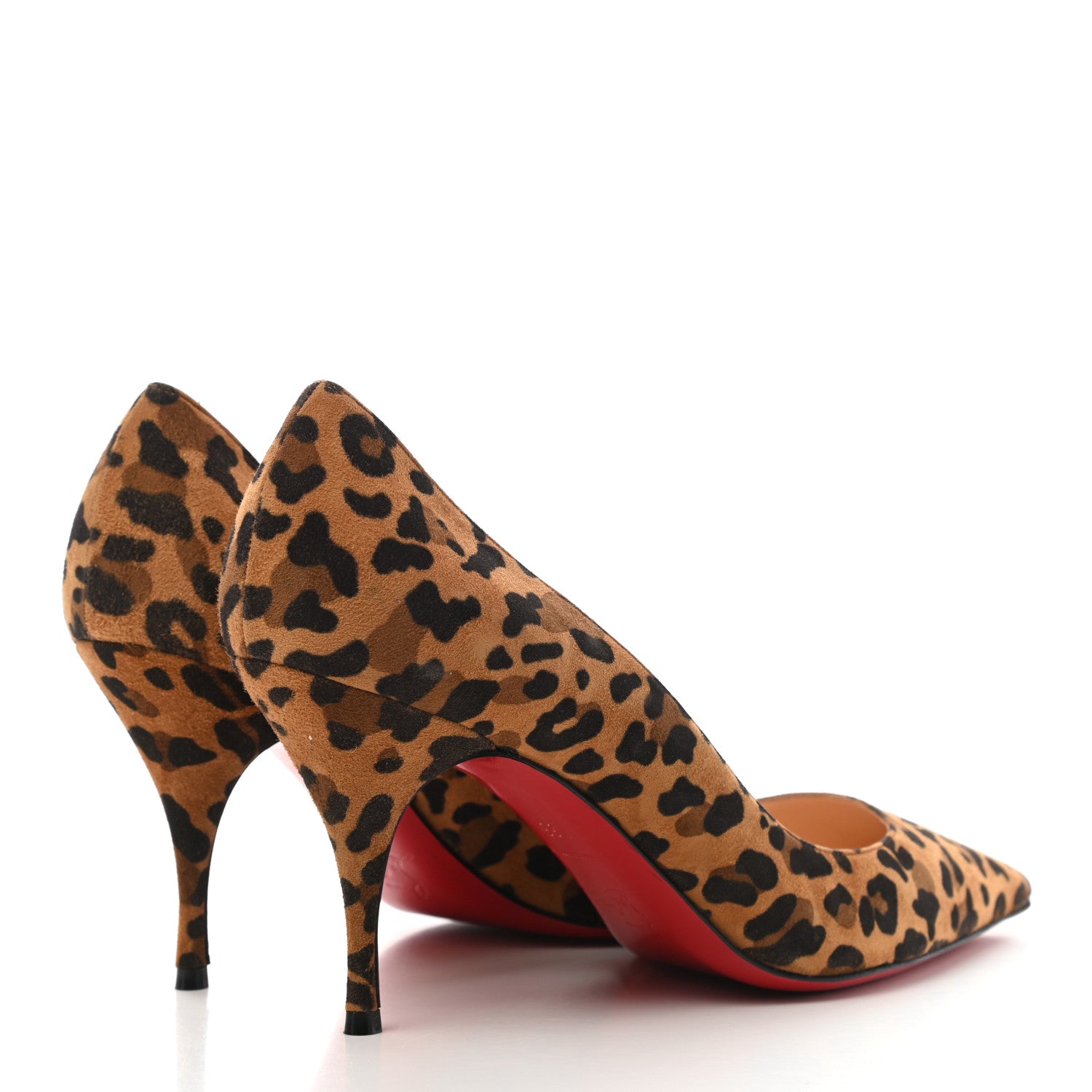 Christian Louboutin Veau Velours Leopard Clare 80 Pumps 38 Caramel 4 of 8