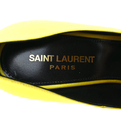 Saint Laurent Satin Crepe Marylin 110 Pumps 37.5 Narcissus 37.5 Yellow 7 of 9