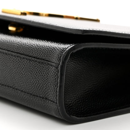 Saint Laurent Grain De Poudre Small Monogram Kate Satchel Black 10 of 10