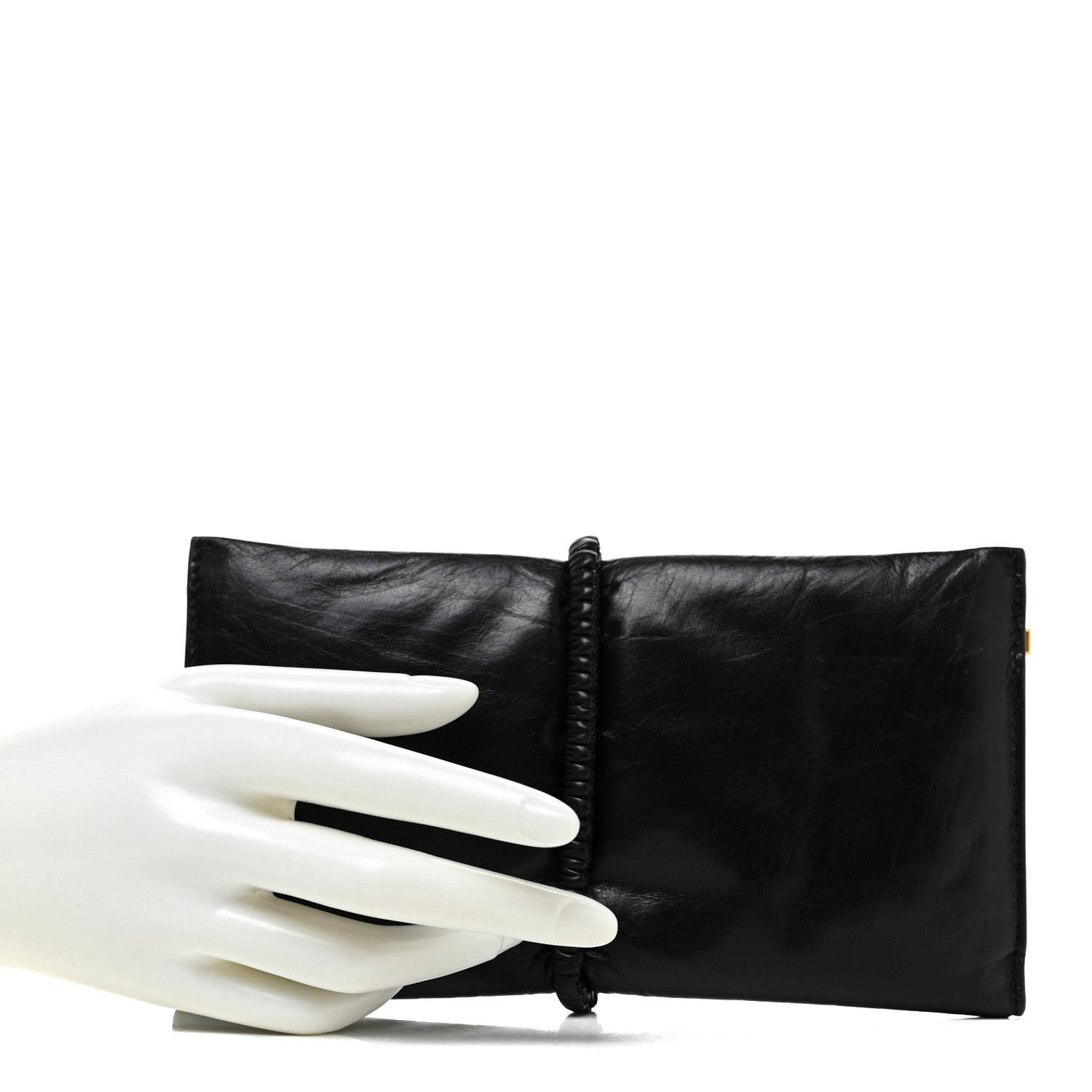 Bottega Veneta Calfskin Padded Bi Fold Clutch Black 2 of 14