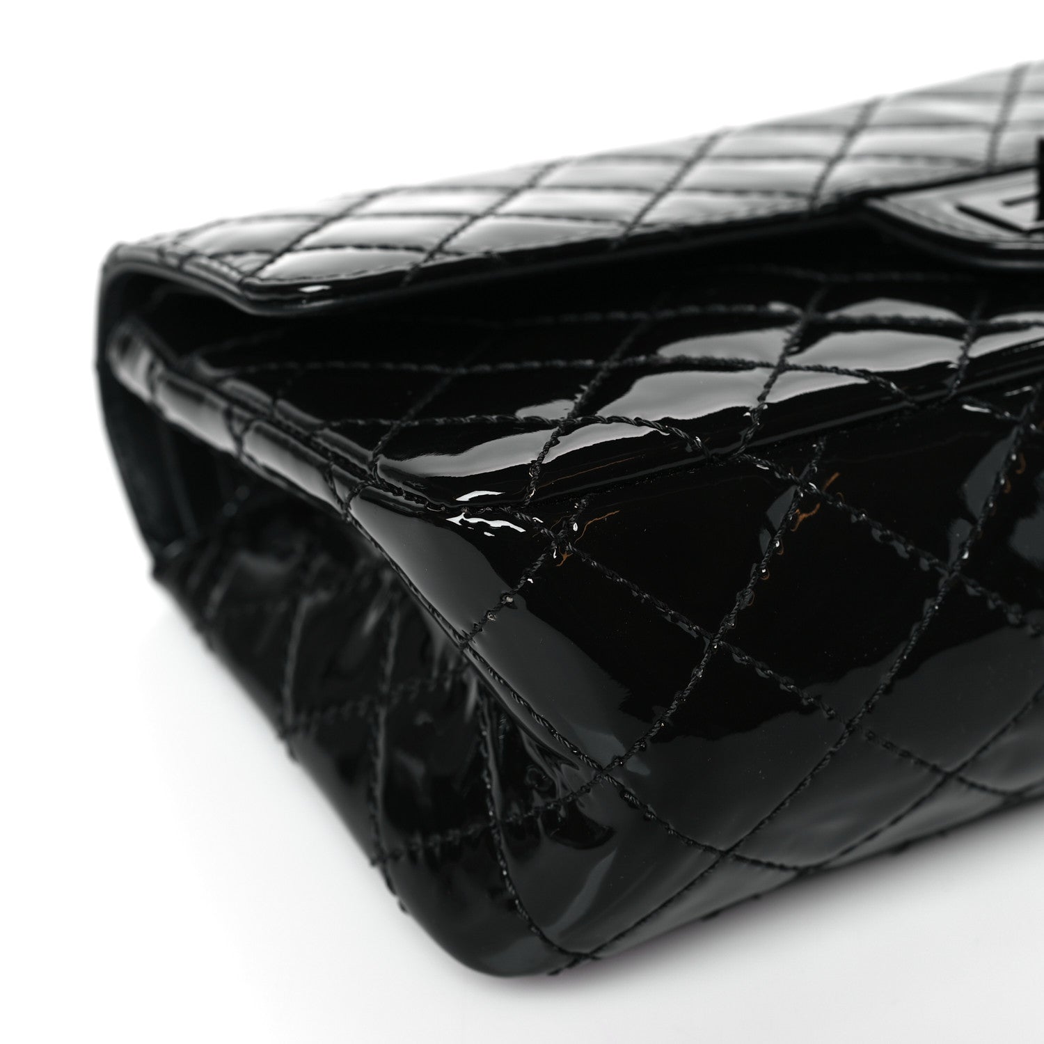 Chanel Patent Calfskin Quilted 2.55 Reissue 225 Flap So Black 9 of 9