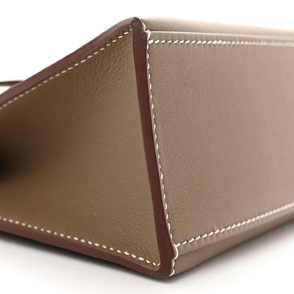 Hermes Swift Kelly Pochette Clutch Etoupe 9 of 10