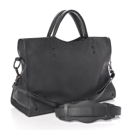 Balenciaga Veau Soyeux Perforated Blackout Hardware City Gris Fossile 3 of 10