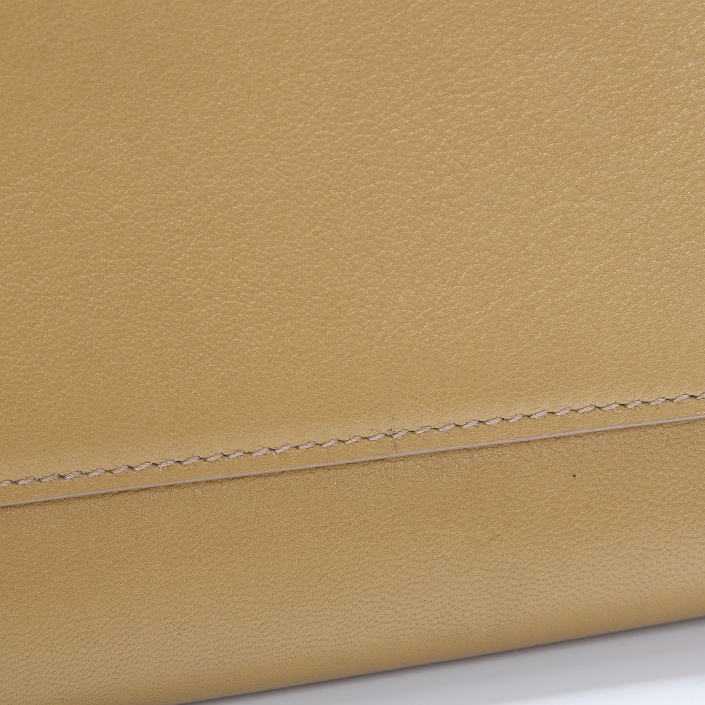 Chevre Large Belle de Jour Clutch Beige