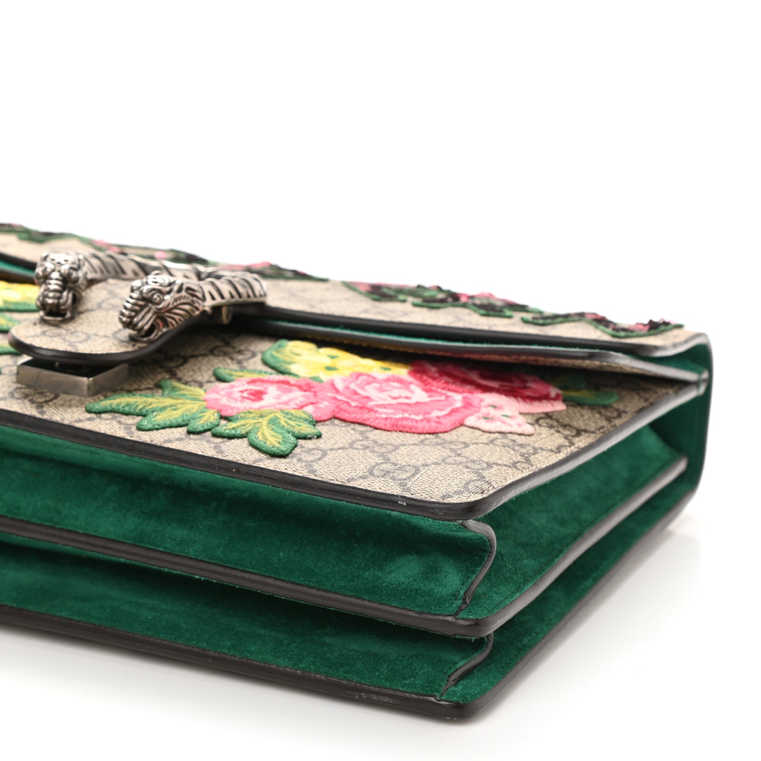 Gucci GG Supreme Monogram Embroidered Medium Dionysus Shoulder Bag Emerald 10 of 10