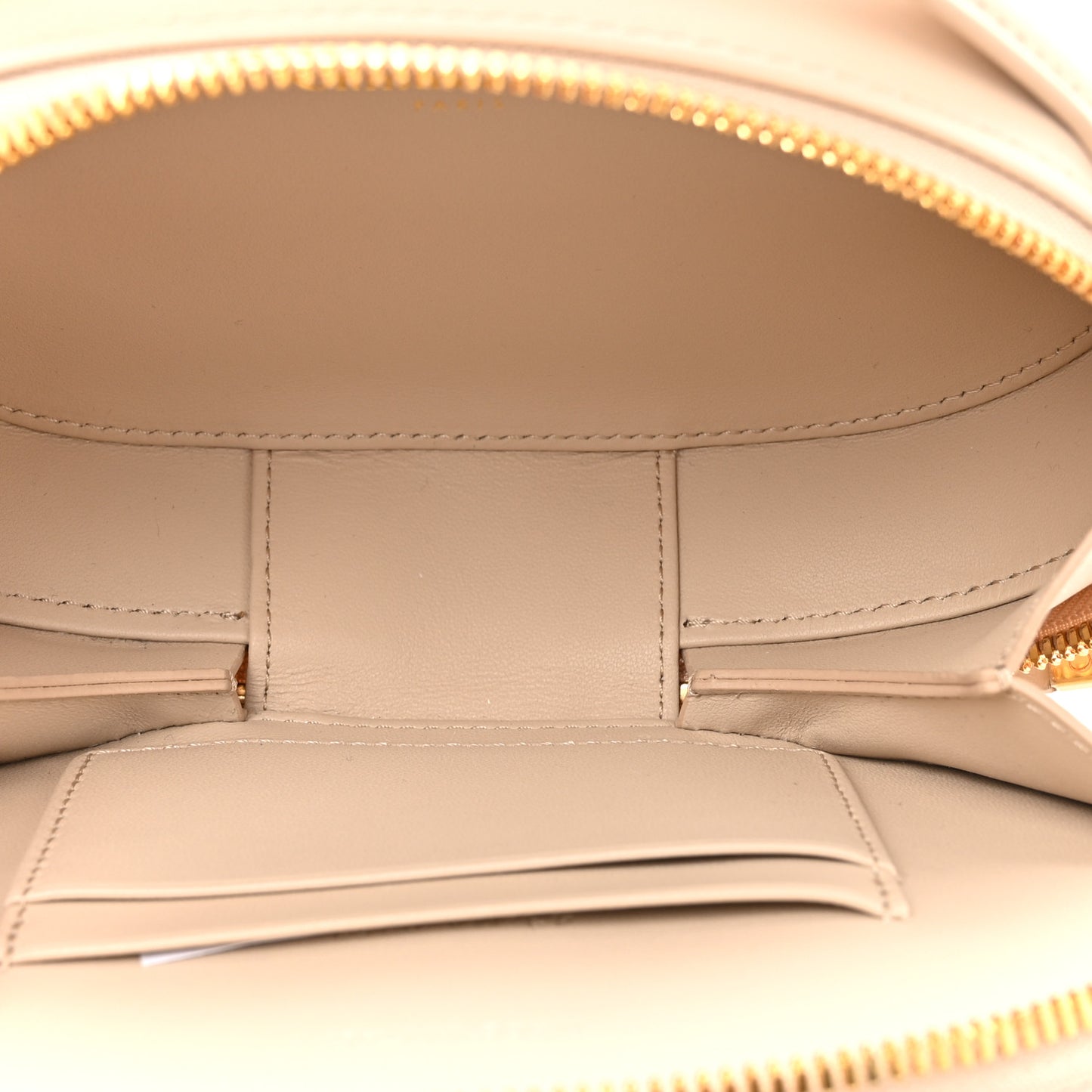 Calfskin CD Signature Oval Crossbody Camera Bag Caramel Beige