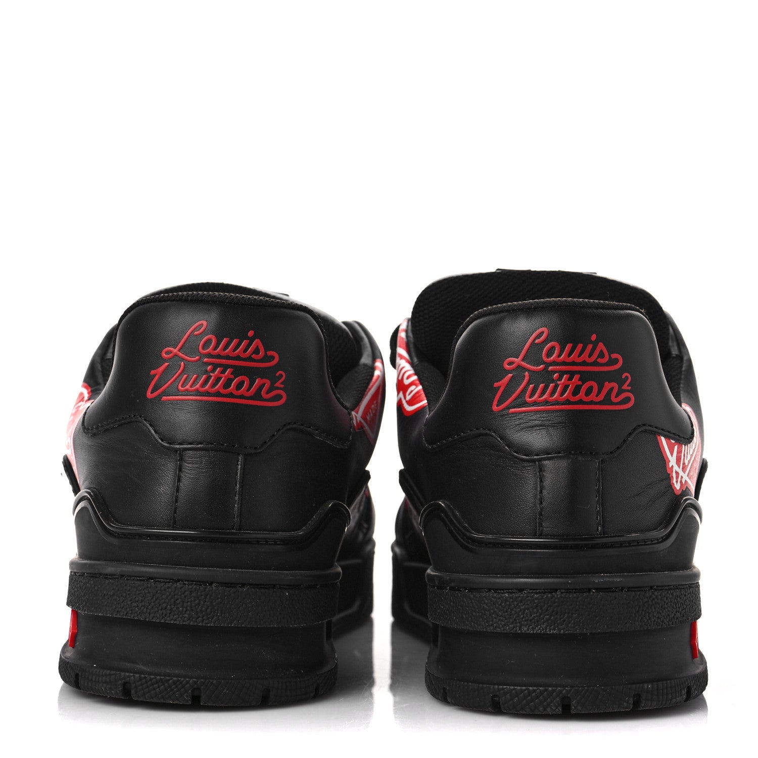Louis Vuitton x NIGO Calfskin Printed LV Trainer Sneaker 7 Black 5 of 10