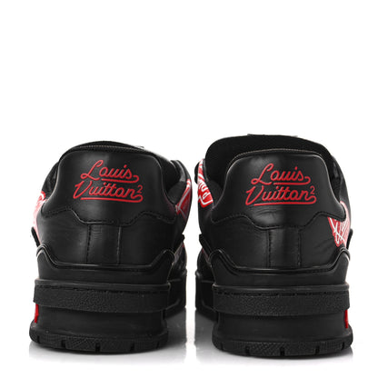 Louis Vuitton x NIGO Calfskin Printed LV Trainer Sneaker 7 Black 5 of 10