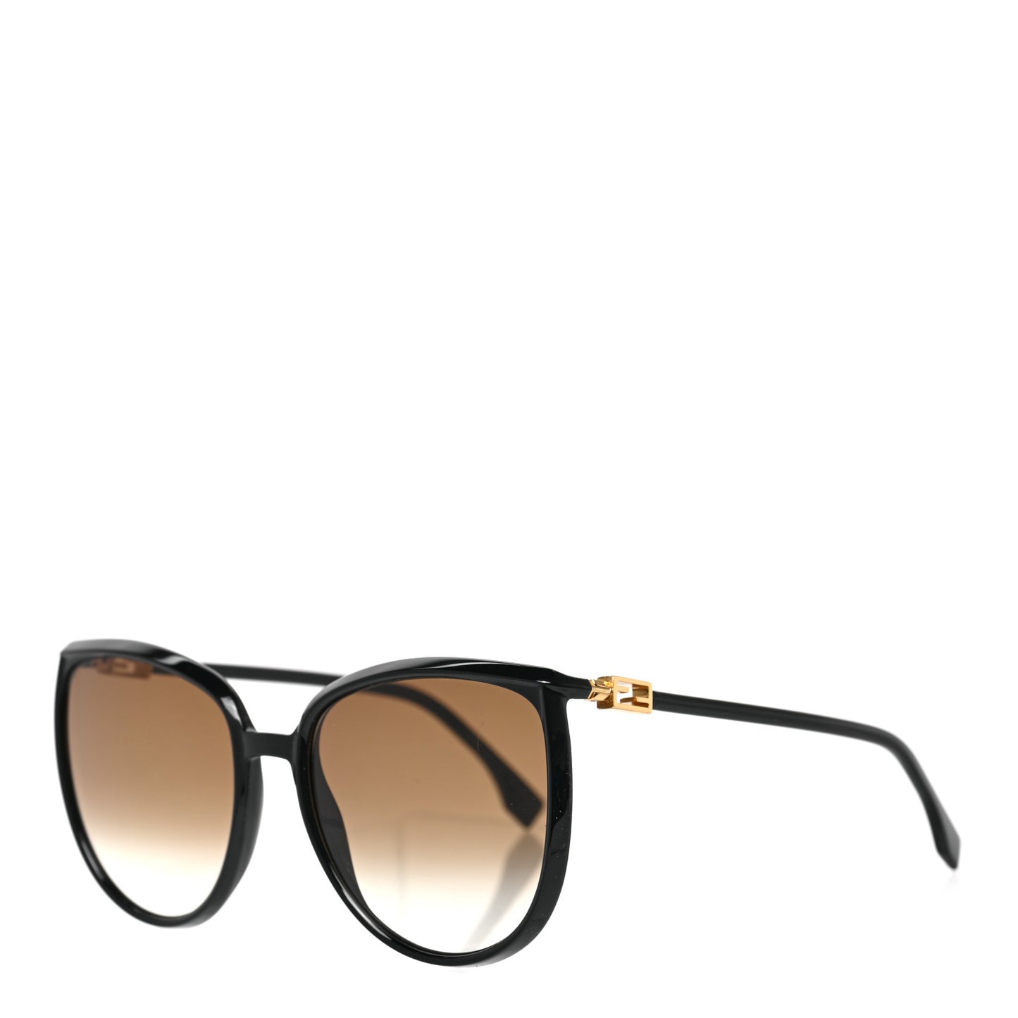 Accetate Cat Eye Sunglasses FF 0432/G/S Black Gold