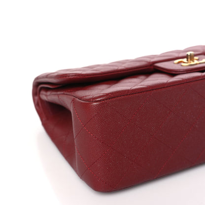 Chanel Iridescent Caviar Quilted Jumbo Double Flap Burgundy 9 of 10