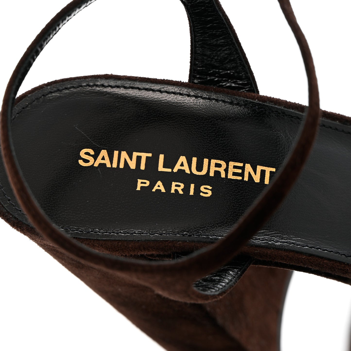 Suede Bianca 85 Platform Sandals 38.5 Brown