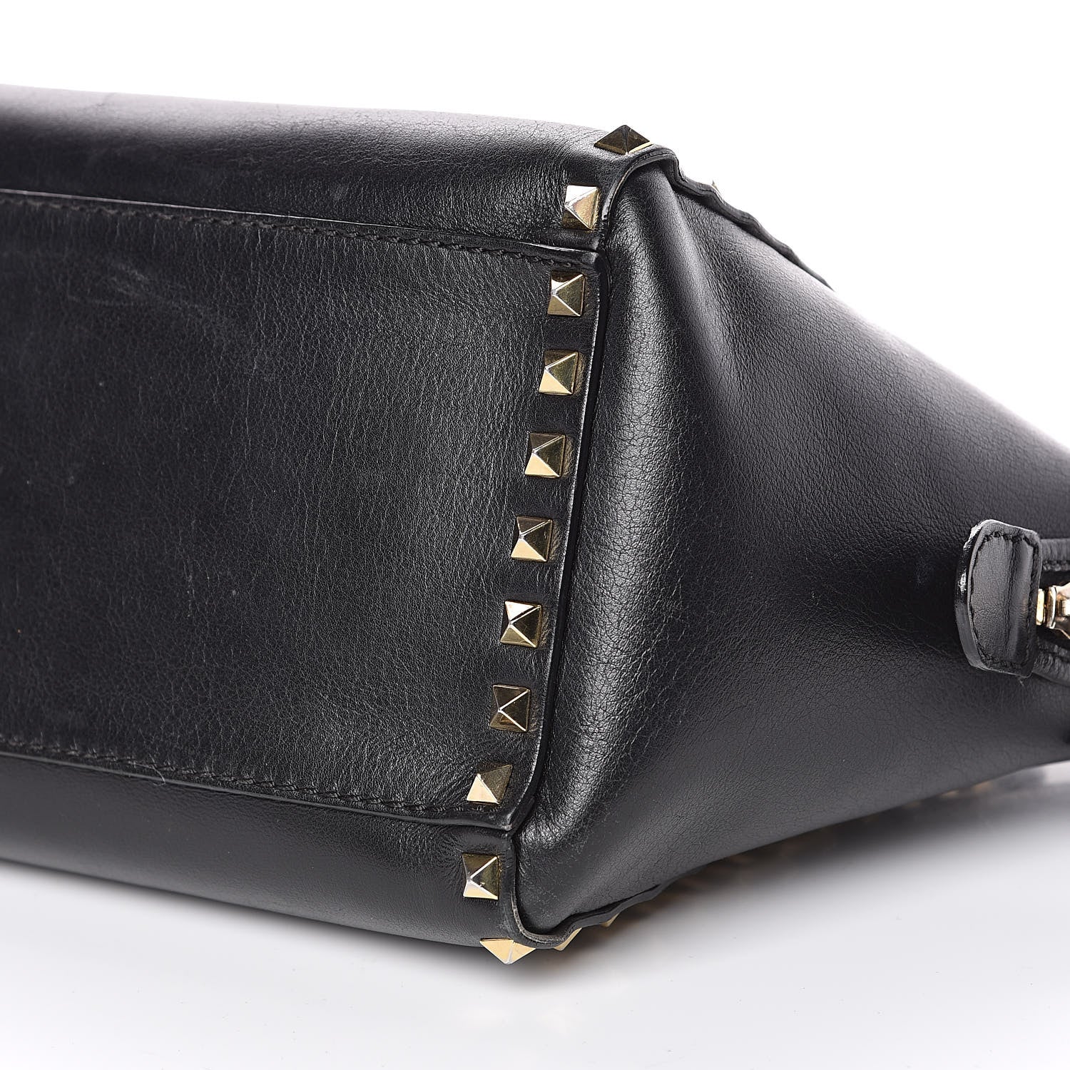 Valentino Garavani Vitello Small Rockstud Double Handle Tote Black 9 of 16