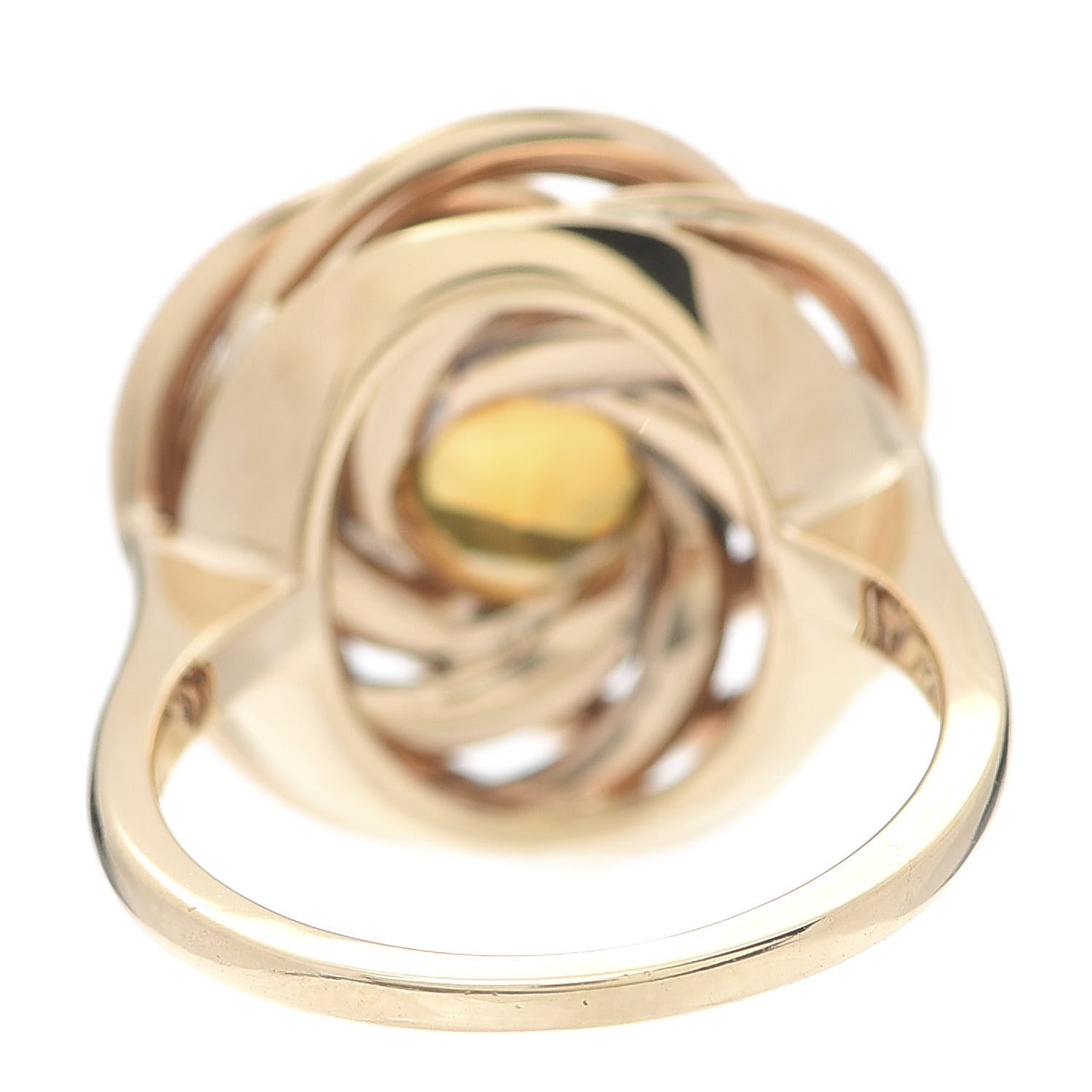 Tiffany 18K Yellow Gold Citrine Round Circle Ring 50 5.5 4 of 7
