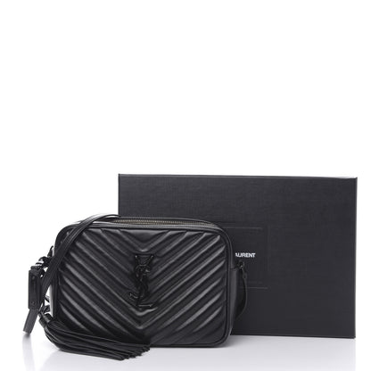 Saint Laurent Calfskin Matelasse Monogram Lou Camera Bag Black 11 of 11