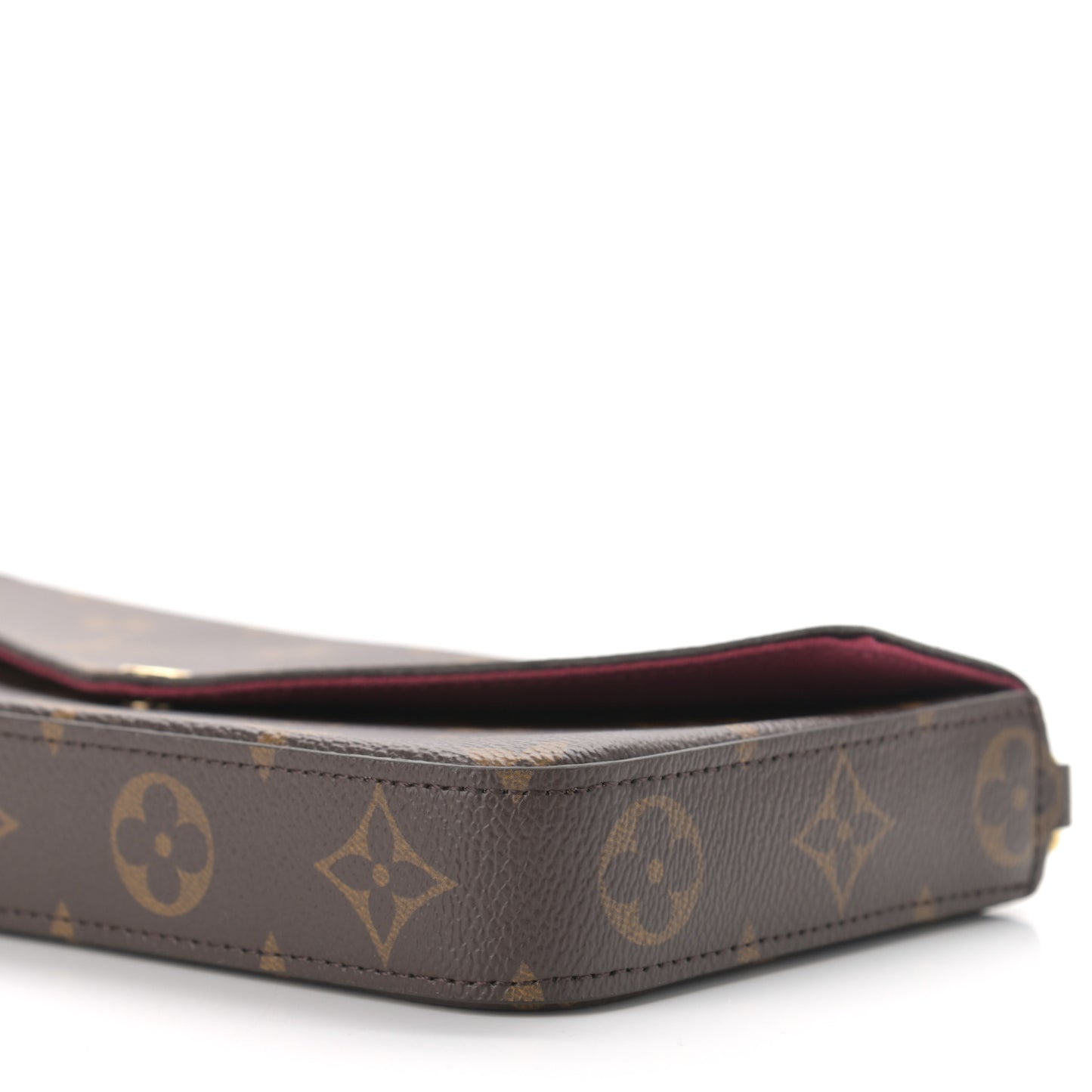 Monogram Pochette Felicie Chain Wallet Fuchsia
