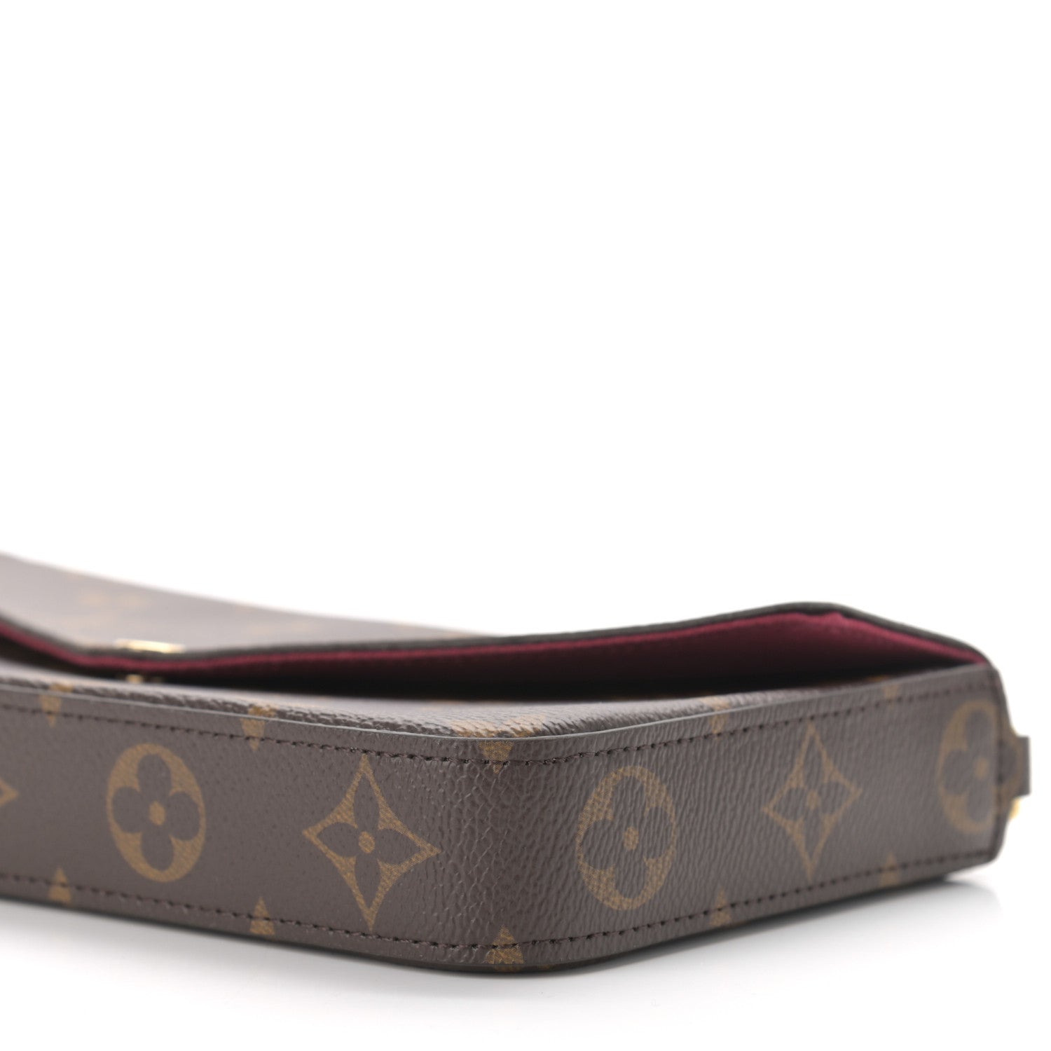 Louis Vuitton Monogram Pochette Felicie Chain Wallet Fuchsia 9 of 10