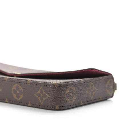 Louis Vuitton Monogram Pochette Felicie Chain Wallet Fuchsia 9 of 10