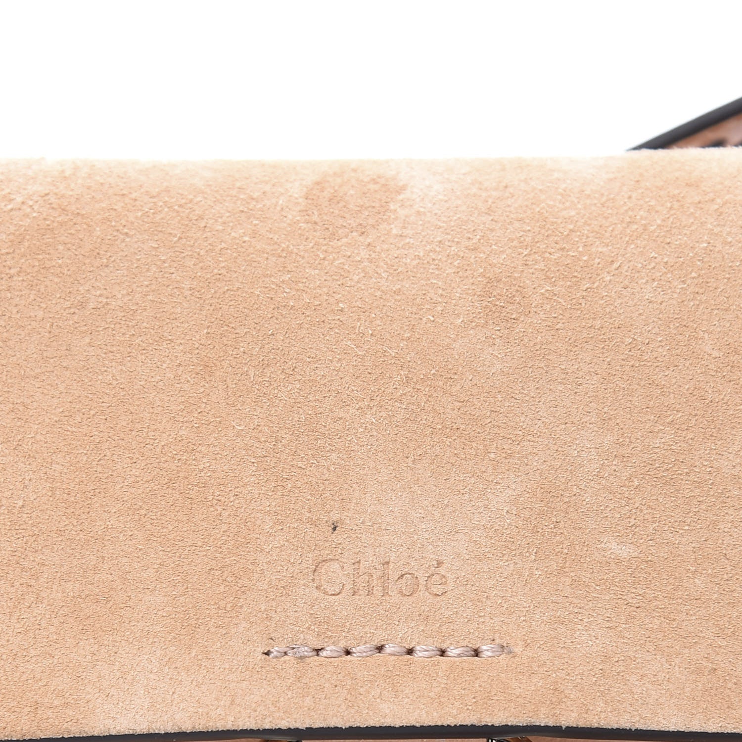 Chloe Suede Calfskin Mini Faye Shoulder Bag Milky Orange 9 of 11
