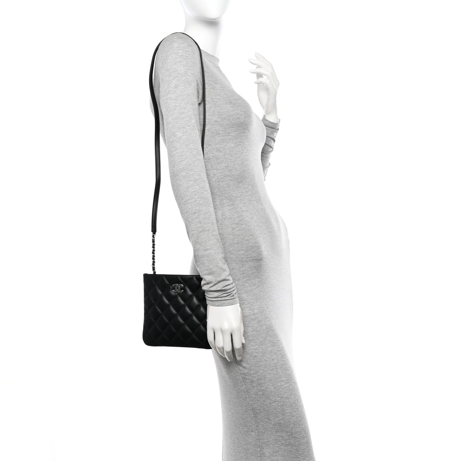 Chanel Lambskin Quilted Crossbody Bag Black 2 of 10