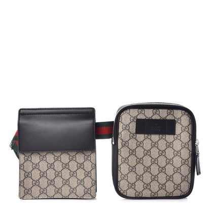 Gucci GG Supreme Monogram Web Belt Bag Black 1 of 13