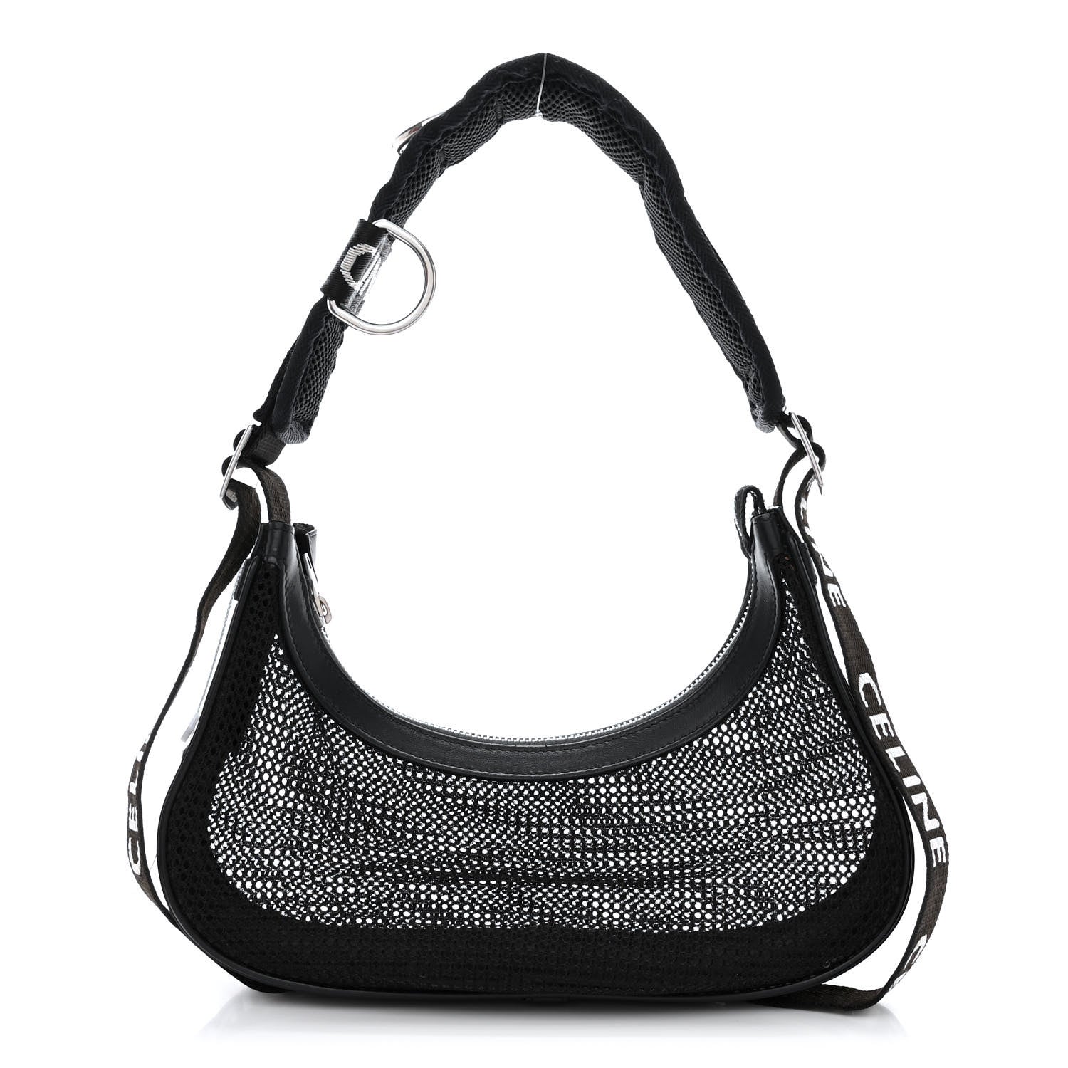 Celine Mesh Ava Trekking Shoulder Bag Black 1 of 12