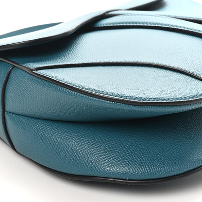 Christian Dior Grained Calfskin Saddle Bag Turquoise 9 of 10