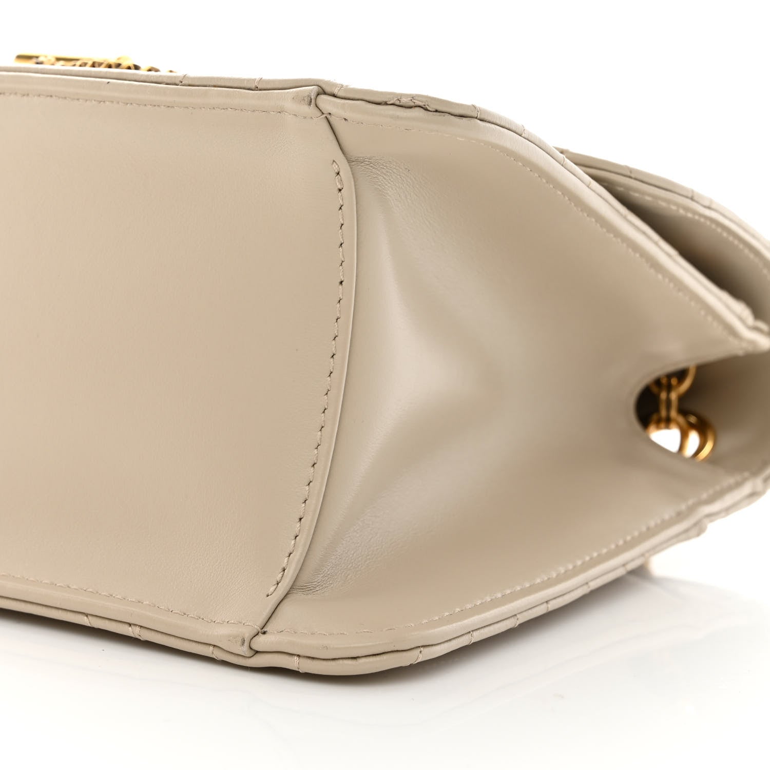 Salvatore Ferragamo Calfskin Quilted Gancini Flap Bag Peony 10 of 10