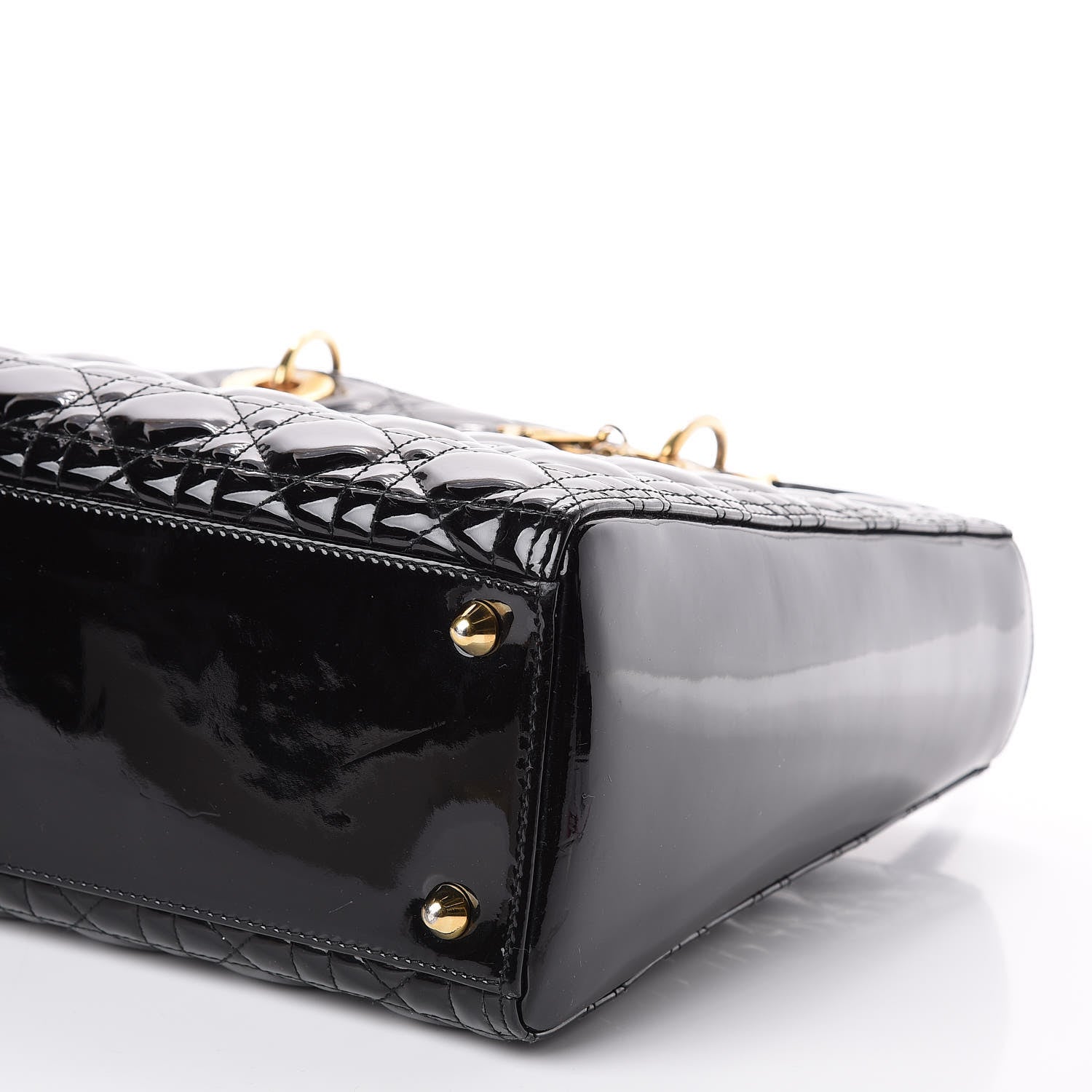 Christian Dior Patent Cannage Large Lady Dior Black 8 of 10