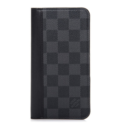 Louis Vuitton Damier Graphite iPhone X Folio Case 1 of 9
