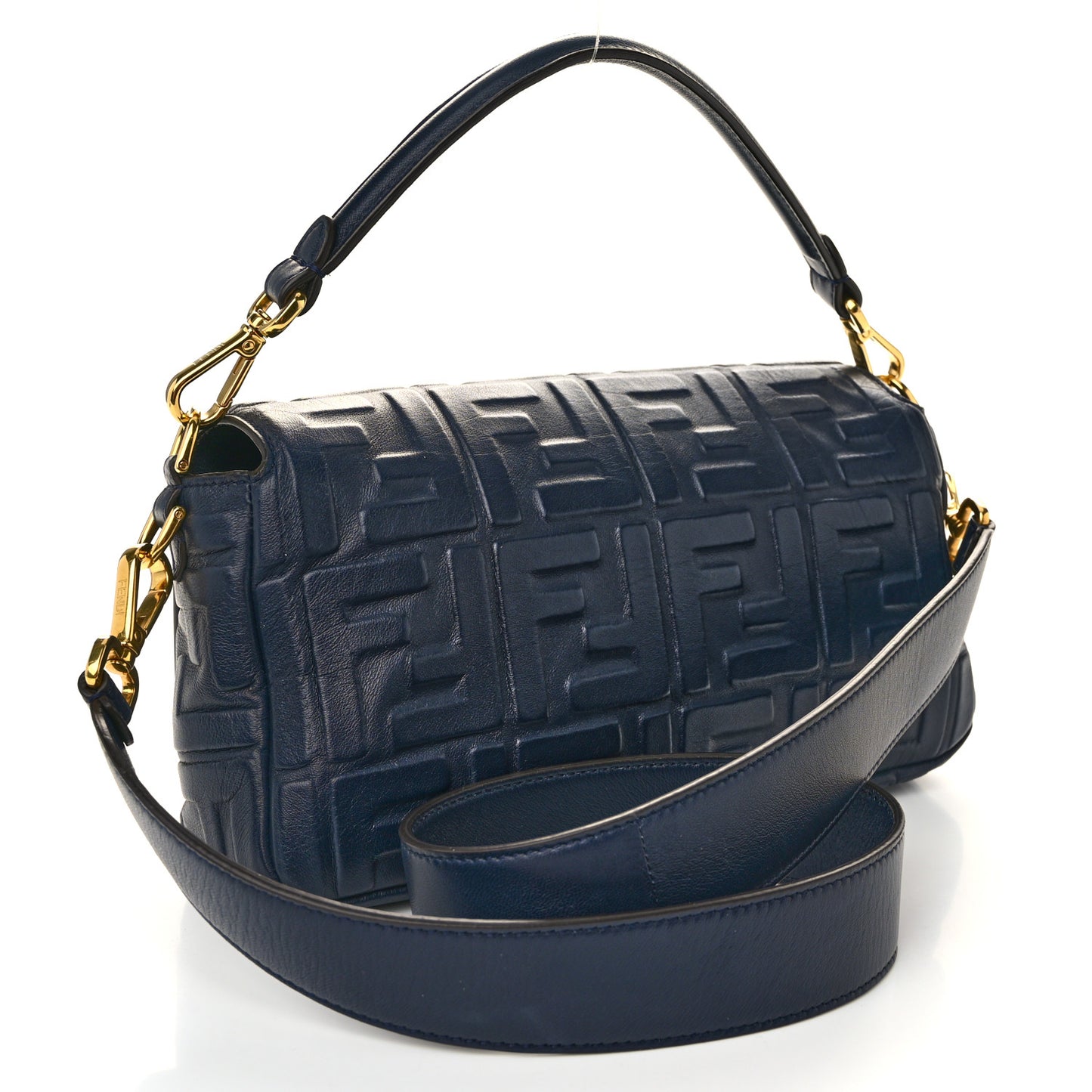 Nappa FF 1974 Embossed Baguette Midnight