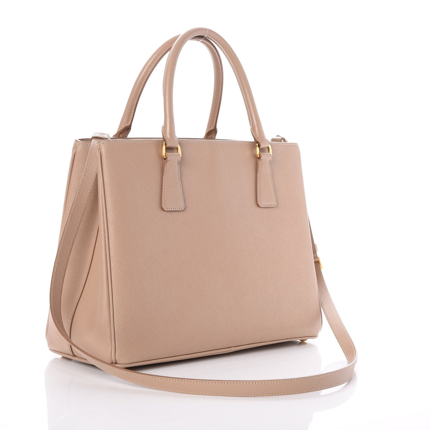 Saffiano Lux Medium Tote Cammeo