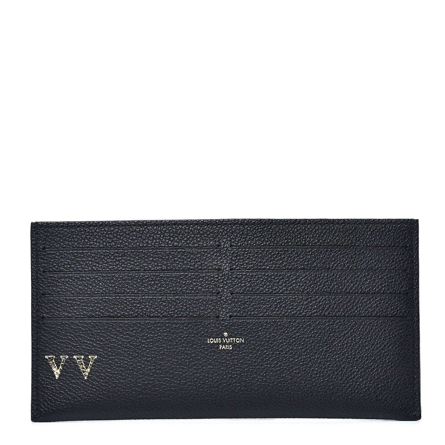 Louis Vuitton Calfskin Felicie Chain Wallet Card Holder Insert Black 1 of 7