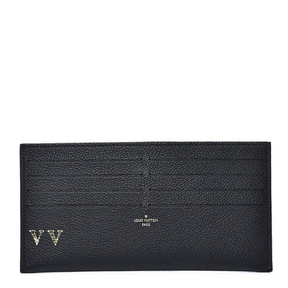 Louis Vuitton Calfskin Felicie Chain Wallet Card Holder Insert Black 1 of 7