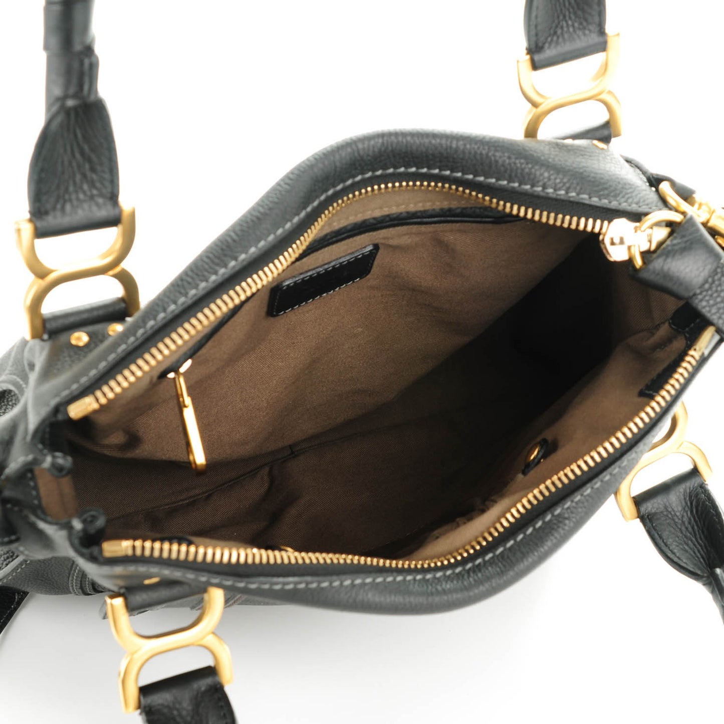 Calfskin Medium Marcie Satchel Black