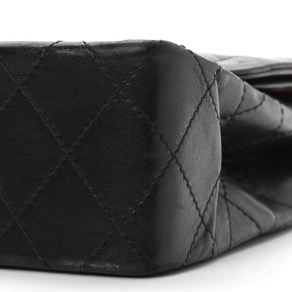 Chanel Lambskin Quilted Medium Double Flap Bag Black 11 of 12